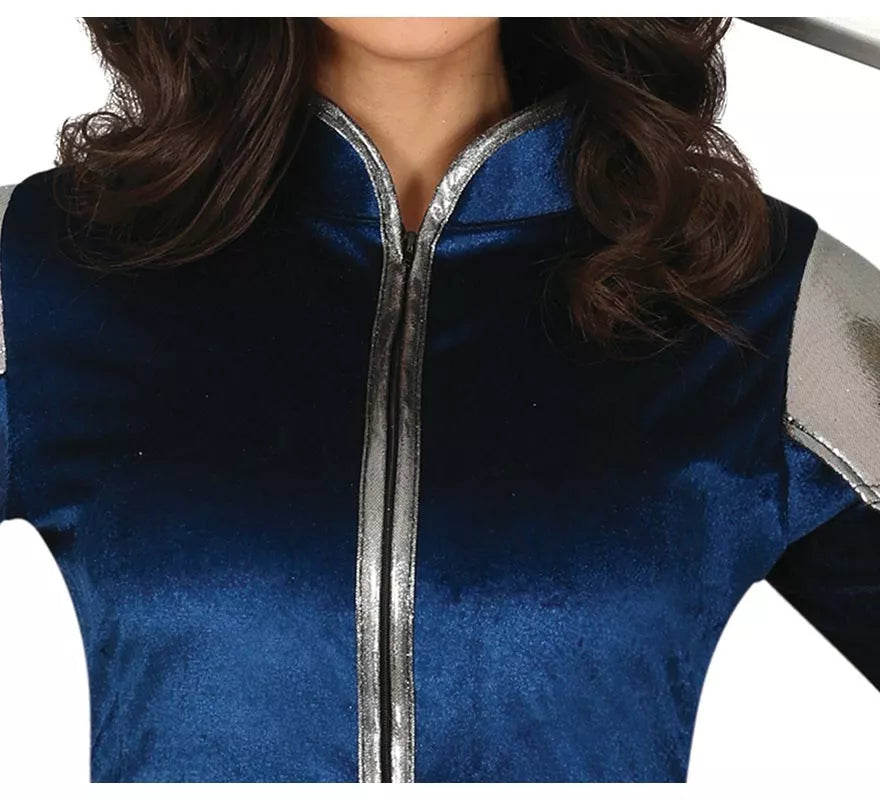 Translation missing: fr.Disfraz de Guerrera Medieval azul y plateado para mujer