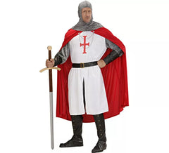 Déguisement de chevalier croisé avec cape pour homme