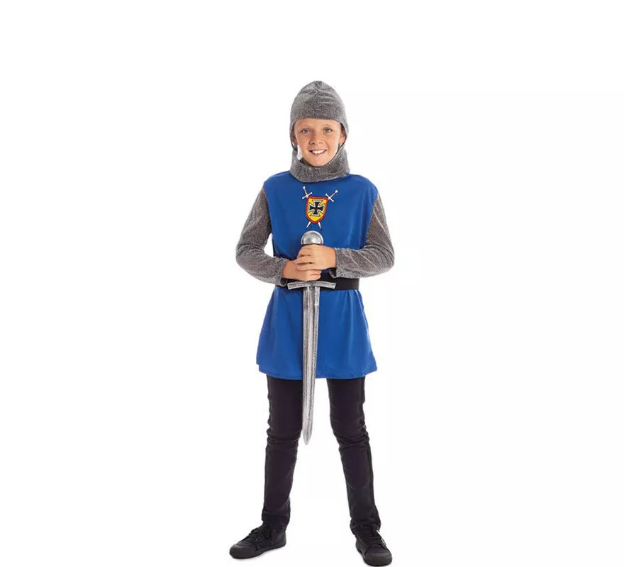Translation missing: fr.Disfraz de Caballero Medieval azul para niño
