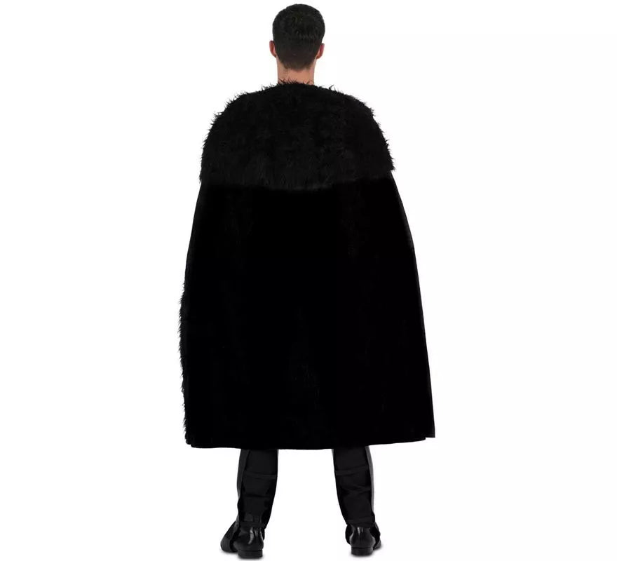 Translation missing: fr.Disfraz de Caballero Medieval negro con capa para hombre