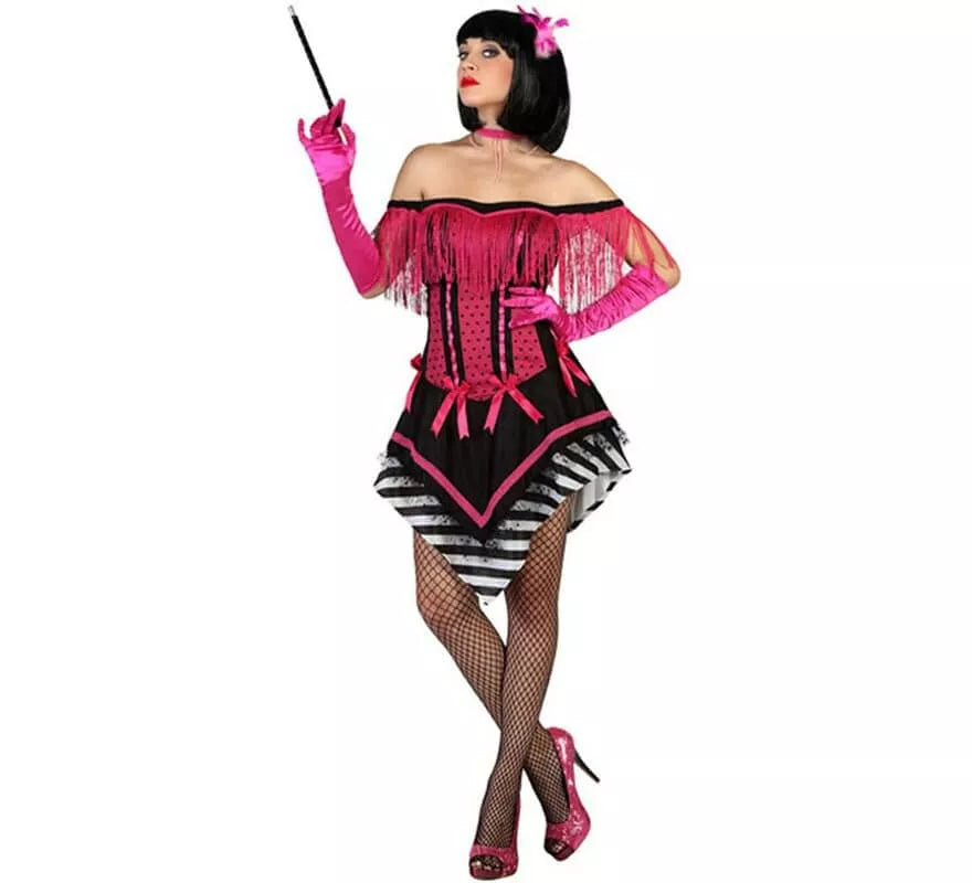 Translation missing: fr.Disfraz de Cabaretera fucsia para mujer