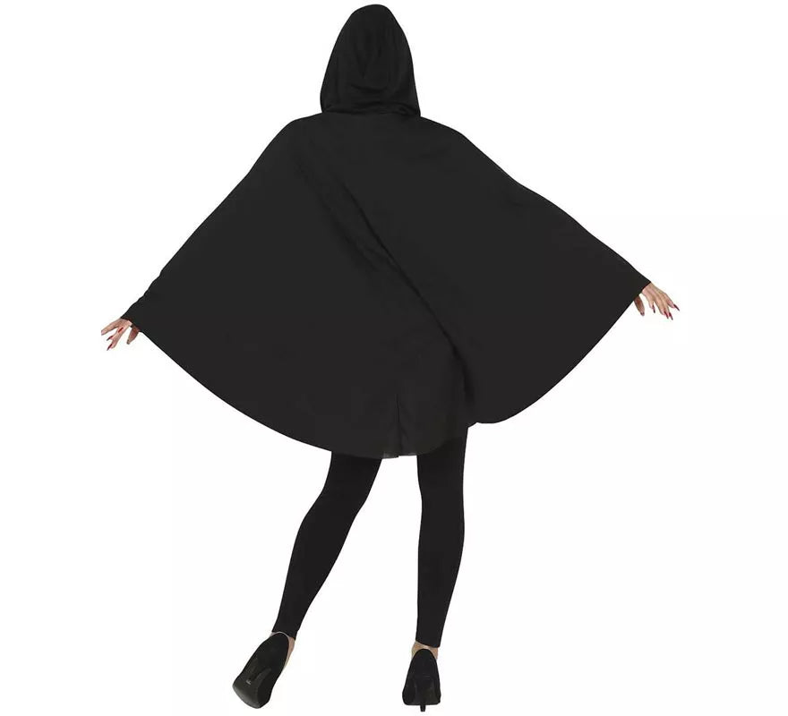 Translation missing: fr.Disfraz de Calabaza en Poncho Negro para mujer
