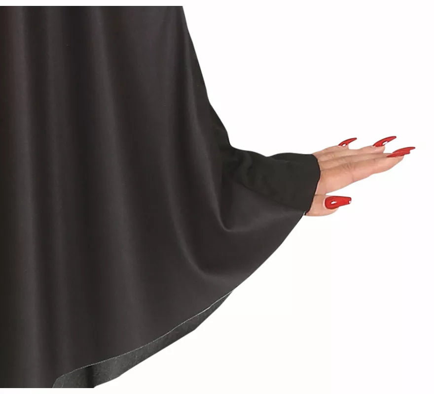 Translation missing: fr.Disfraz de Calabaza en Poncho Negro para mujer