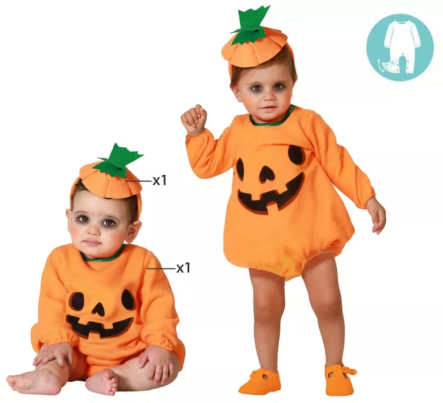 Translation missing: fr.Disfraz de Calabaza Naranja para niña y bebé
