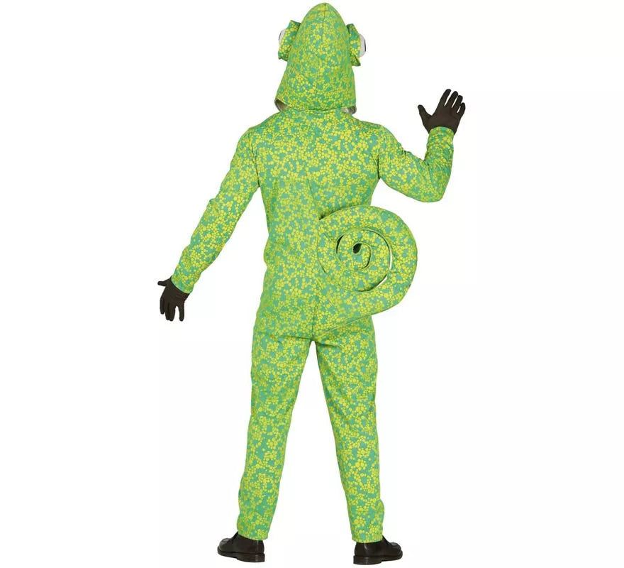 Disfraz de Camaleón verde moteado para hombre