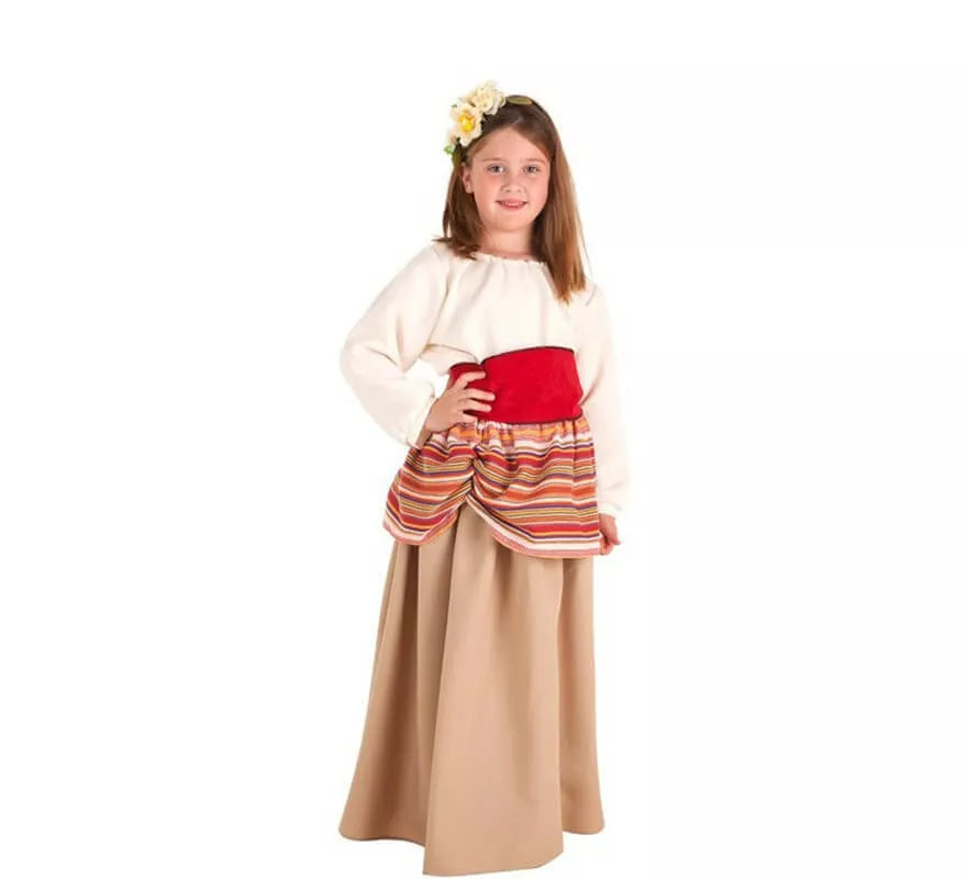 Translation missing: fr.Disfraz de Campesina Medieval Carlota para niña