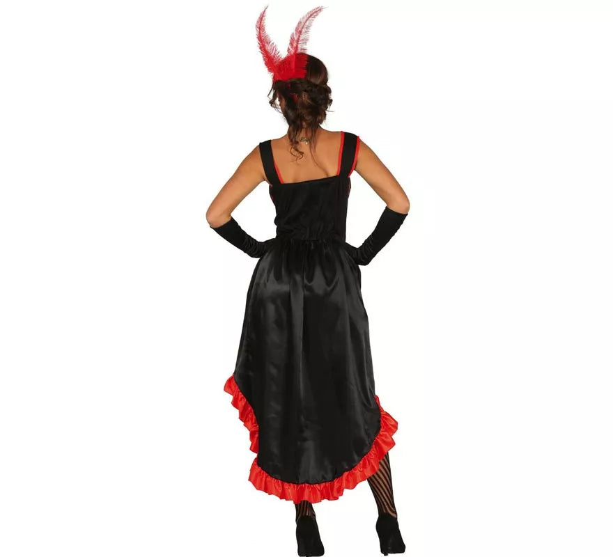 Translation missing: fr.Disfraz de Can Can rojo y negro para mujer