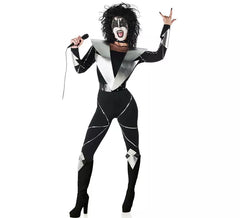 Déguisement de chanteuse de rock avec maquillage pour femme