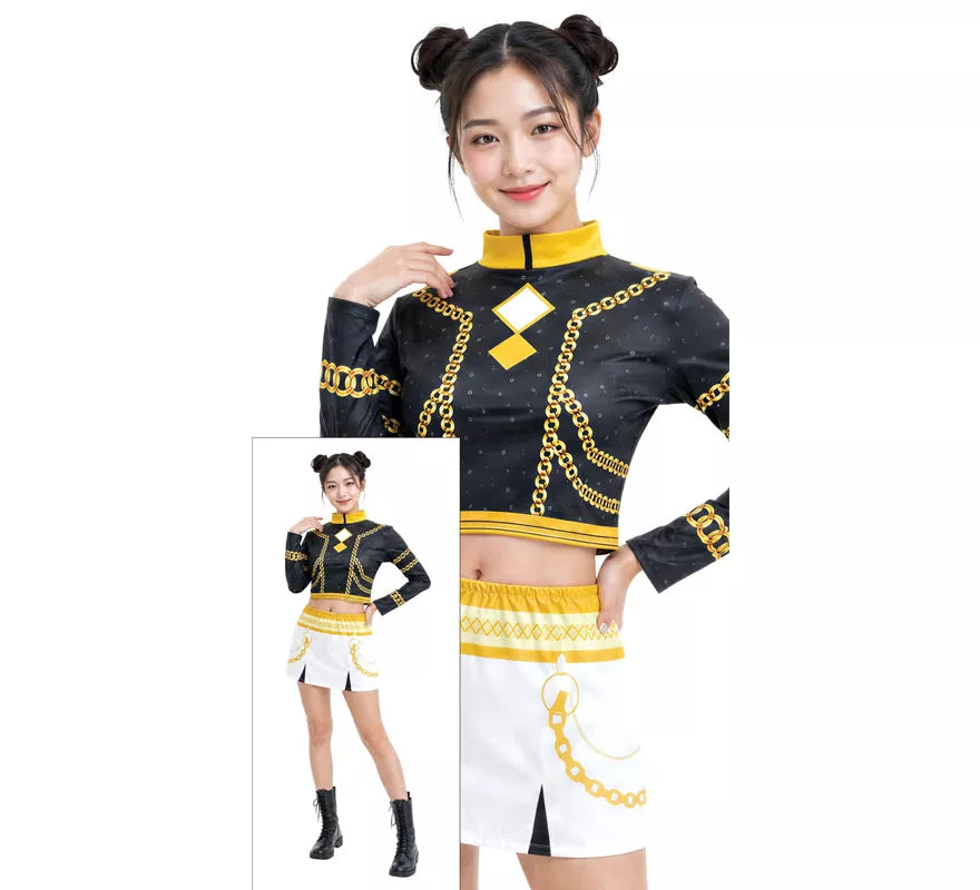 Disfraz de Cantante K-Pop Star Silver Lite para adolescente