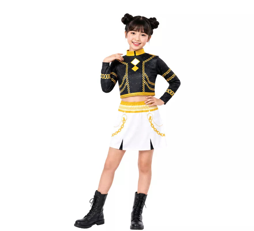 Translation missing: fr.Disfraz de Cantante K-Pop Star Silver Lite para niña