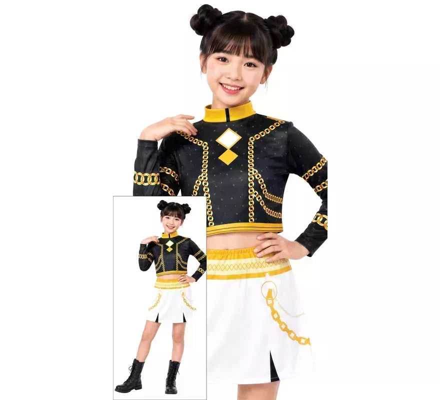Translation missing: fr.Disfraz de Cantante K-Pop Star Silver Lite para niña
