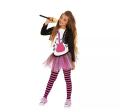 Déguisement de Chanteuse Pop Rose pour fille