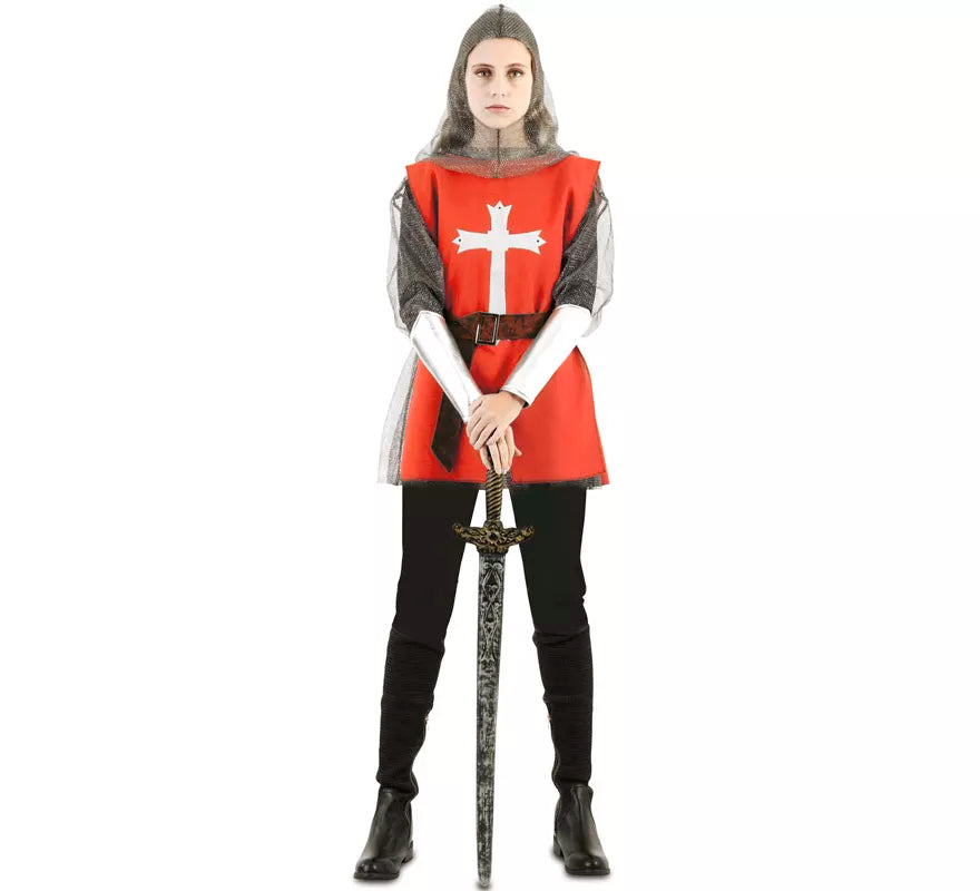 Translation missing: fr.Disfraz de Capa Guerrero Medieval Roja para hombre