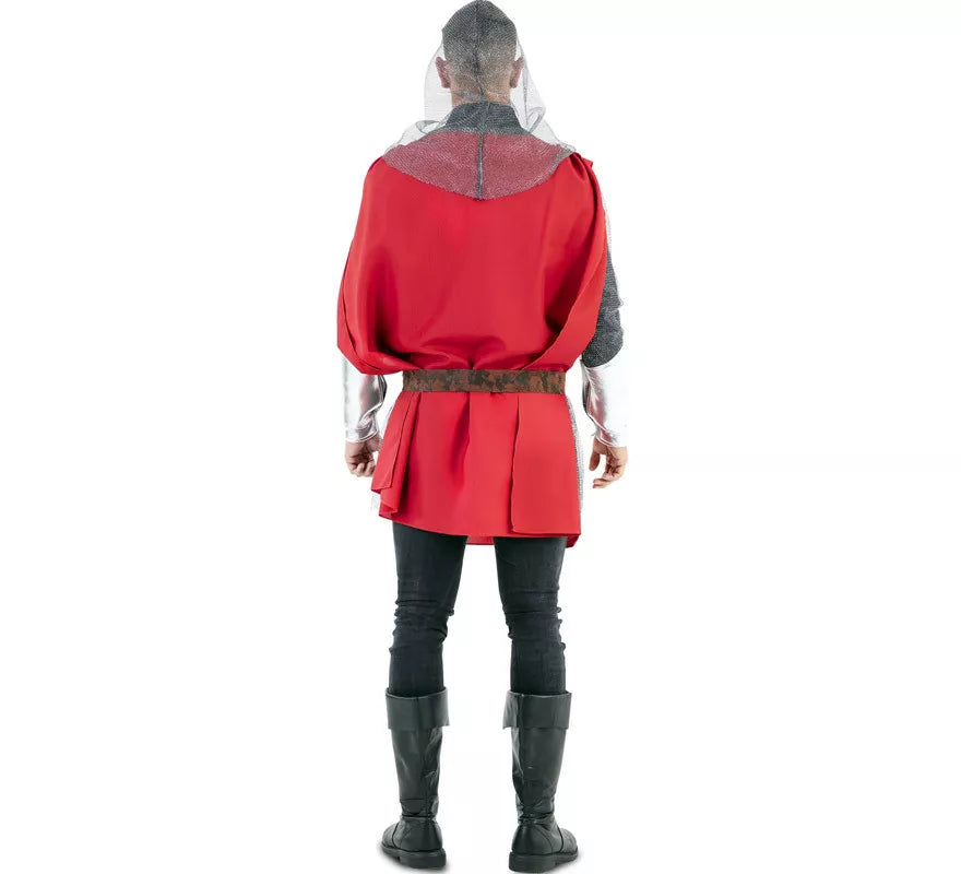 Translation missing: fr.Disfraz de Capa Guerrero Medieval Roja para hombre