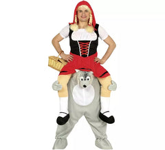 Déguisement de Petit Chaperon Rouge au muscle du Loup pour adulte