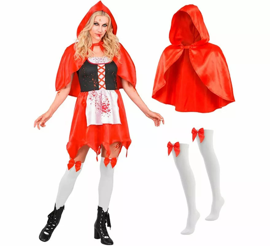 Translation missing: fr.Disfraz de Caperucita Zombie para mujer