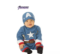 Déguisement Captain America avec chapeau pour bébé