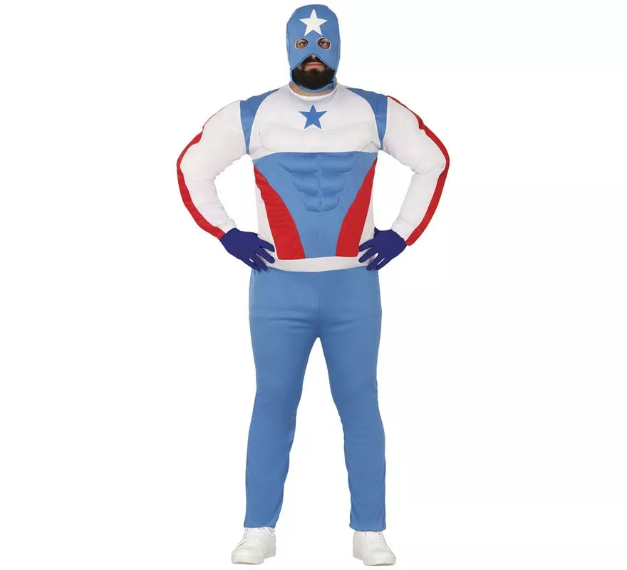 Translation missing: fr.Disfraz de Capitán azul para hombre