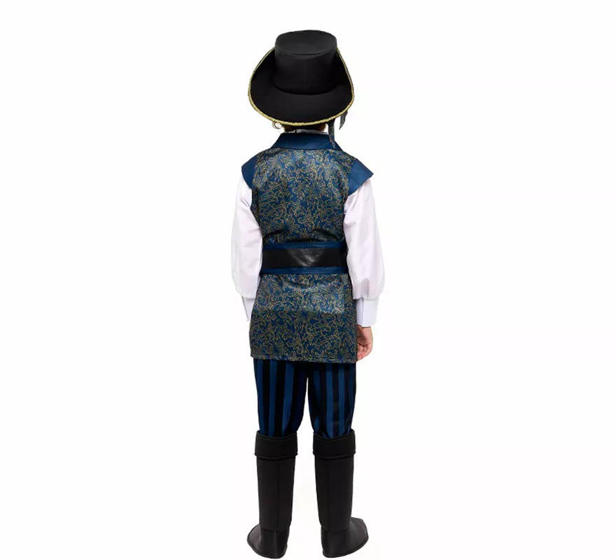 Translation missing: fr.Disfraz de Capitán Pirata azul para niño