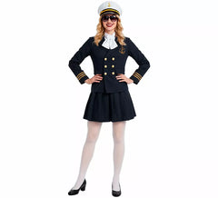 Déguisement Capitaine Marin bleu femme