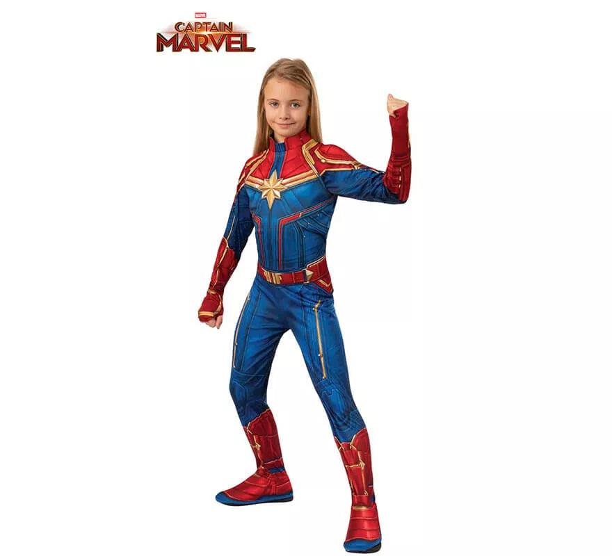 Translation missing: fr.Disfraz de Capitana Marvel para niña