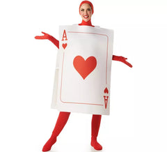 Costume de carte à jouer As de cœur pour adultes