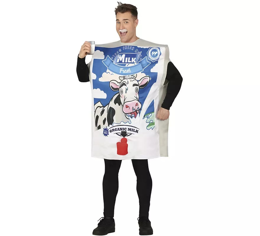 Disfraz de Cartón de Leche adulto