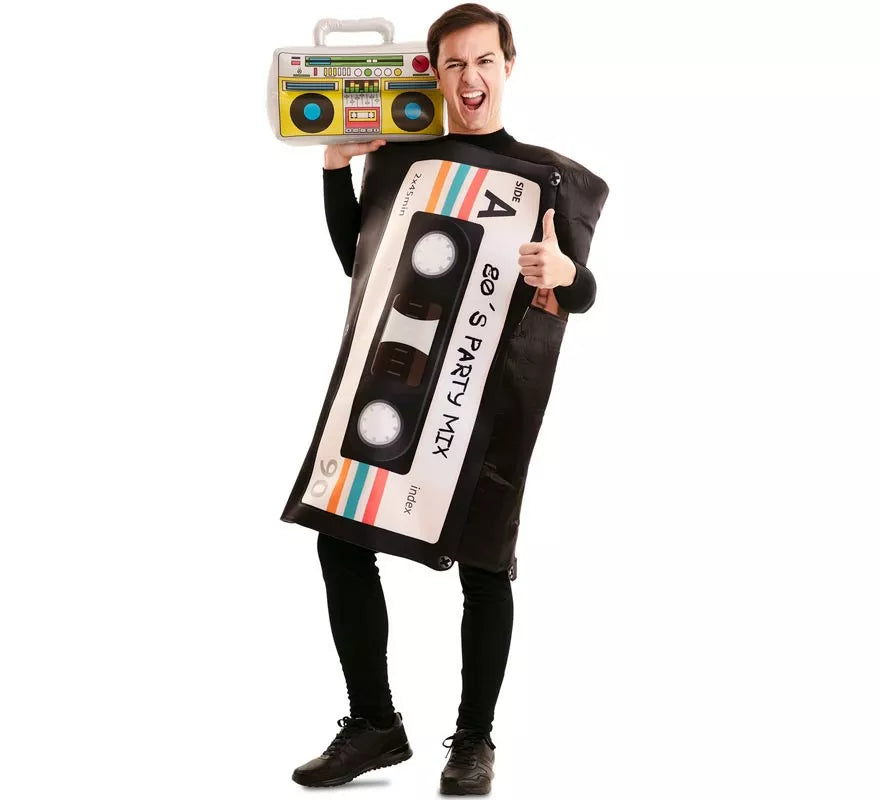 Translation missing: fr.Disfraz de Cassette de los 80 para adulto