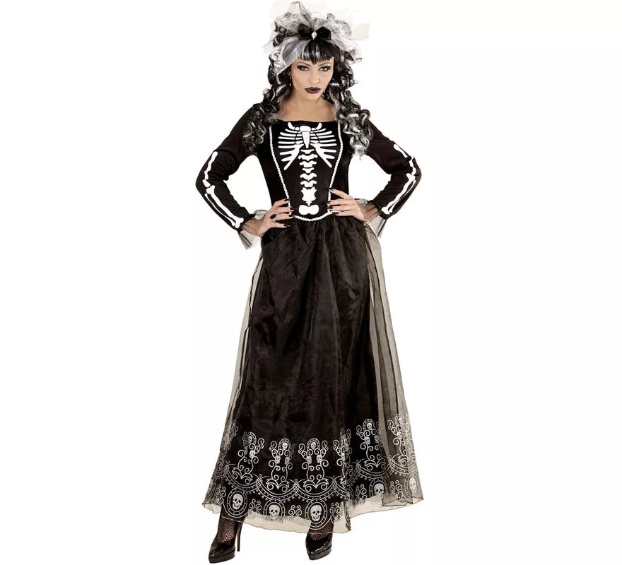 Translation missing: fr.Disfraz de Catrina Blanco y Negro para mujer