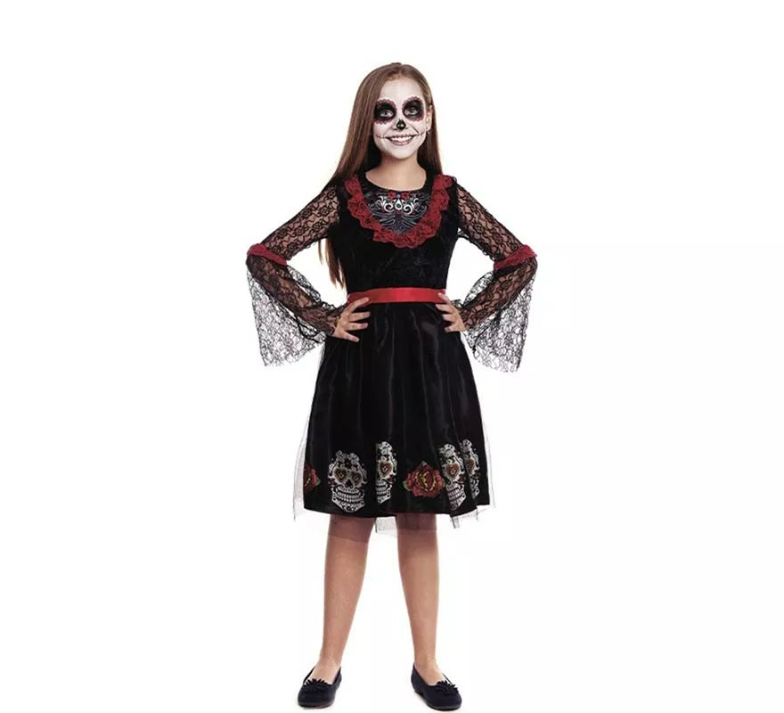 Translation missing: fr.Disfraz de Catrina Calaveras para niña