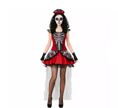 Costume de Catrina du Jour des Morts avec voile pour femme