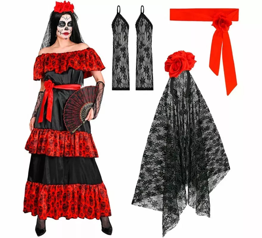 Translation missing: fr.Disfraz de Catrina Día de Los Muertos para mujer