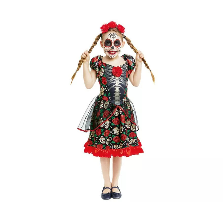 Translation missing: fr.Disfraz de Catrina Día de los Muertos para niña