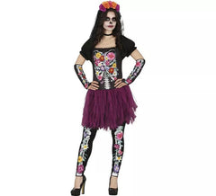 Déguisement Catrina Floreada violette femme