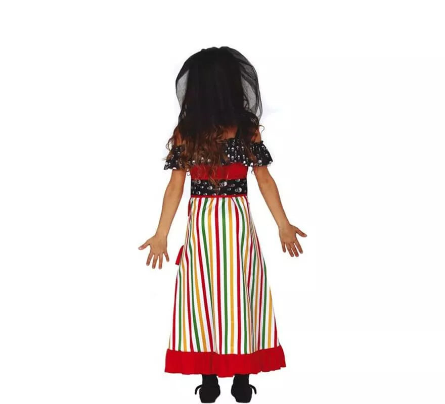 Translation missing: fr.Disfraz de Catrina Roja del Día de Los Muertos para niña