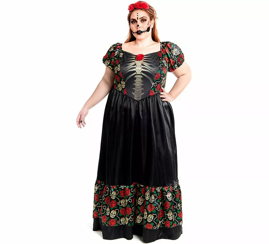 Translation missing: fr.Disfraz de Catrina vestido largo negro para mujer
