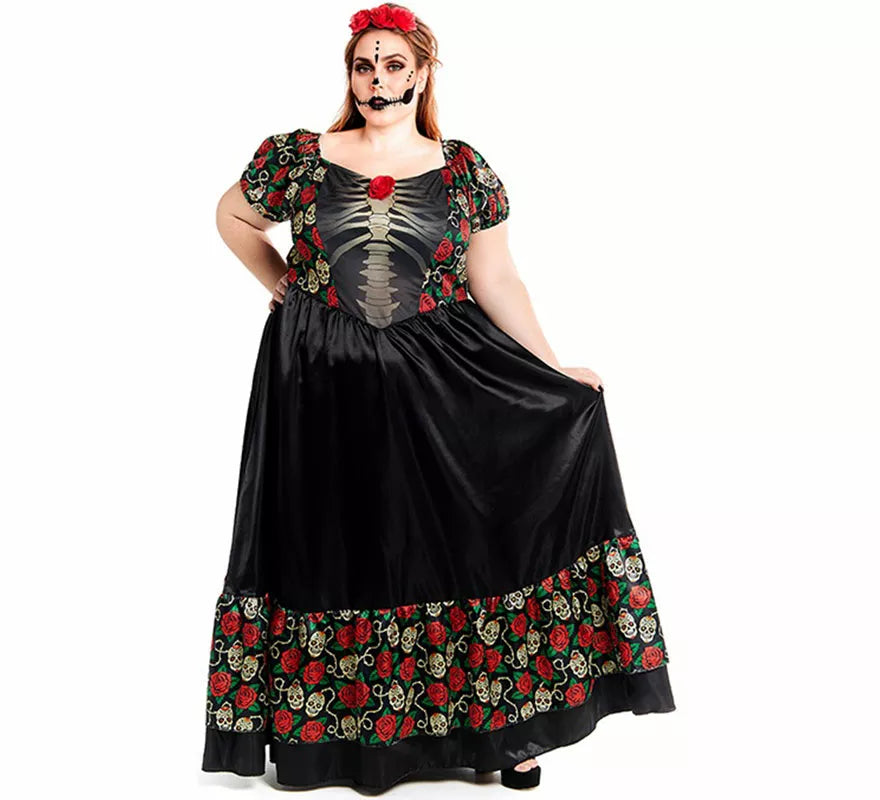 Translation missing: fr.Disfraz de Catrina vestido largo negro para mujer
