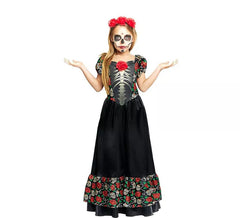 Costume Catrina Robe longue noire pour fille