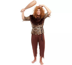 Déguisement d'homme des cavernes à imprimé animalier pour homme