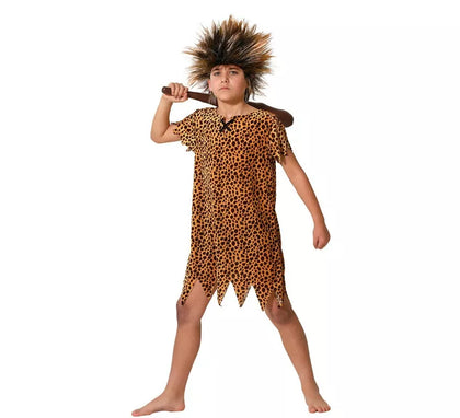 Disfraz de Cavernícola estampado animal para niño