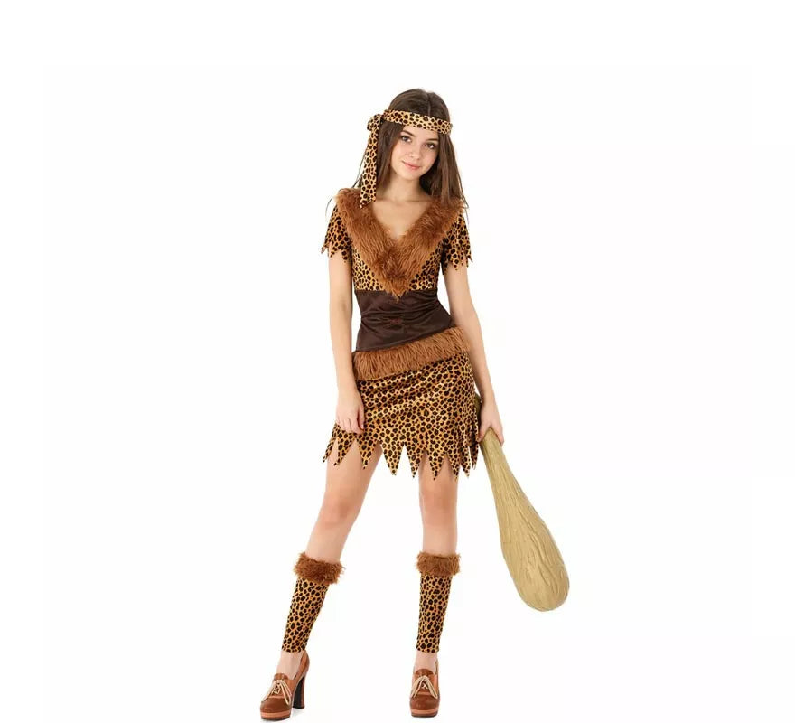 Translation missing: es.Disfraz de Cavernícola Neandertal para mujer