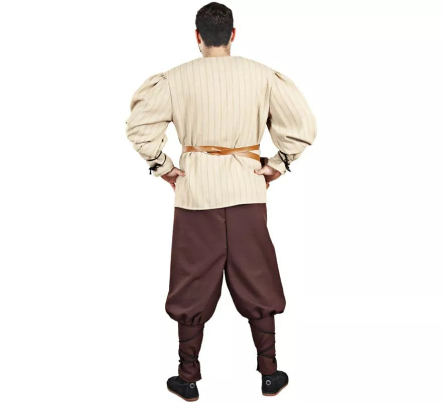 Translation missing: fr.Disfraz de Cazador Medieval beige para hombre
