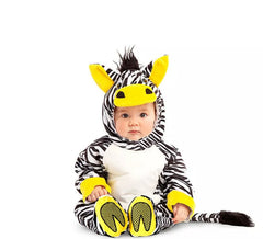 costume de zèbre avec capuche et bébé queue