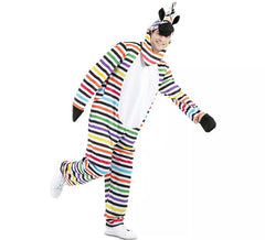 Déguisement Zèbre multicolore homme