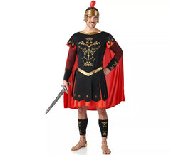 Déguisement de centurion romain rouge et doré homme