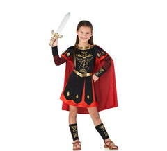 Déguisement de centurion romain rouge et doré enfant