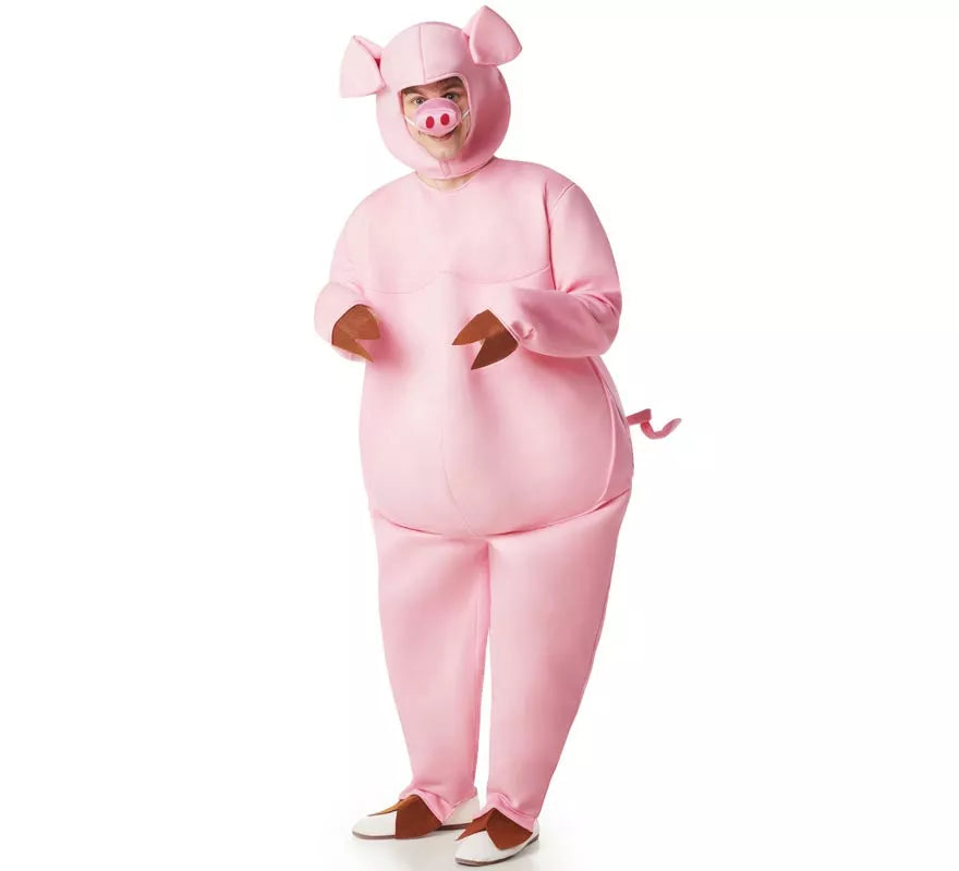 Translation missing: fr.Disfraz de Cerdito Gordinflón para hombre