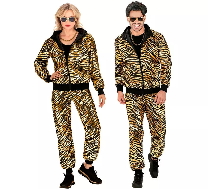 Translation missing: fr.Disfraz de Chándal Party Fashion metálico dorado para adulto
