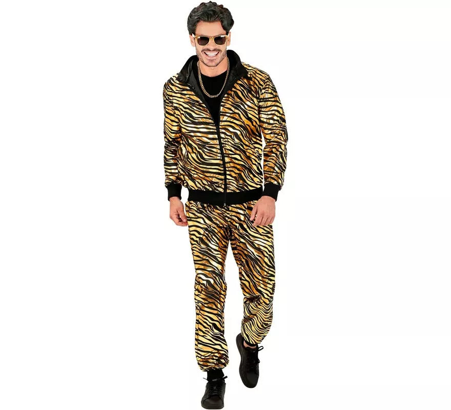 Translation missing: fr.Disfraz de Chándal Party Fashion metálico dorado para adulto