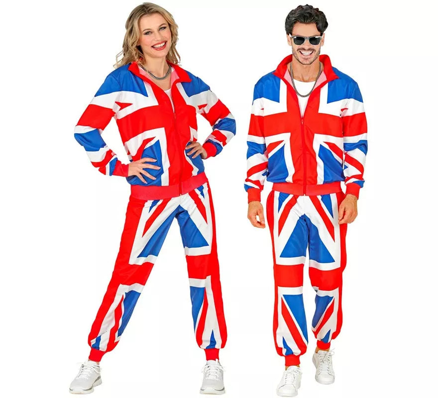Translation missing: fr.Disfraz de Chándal Party Fashion UK neón para adulto